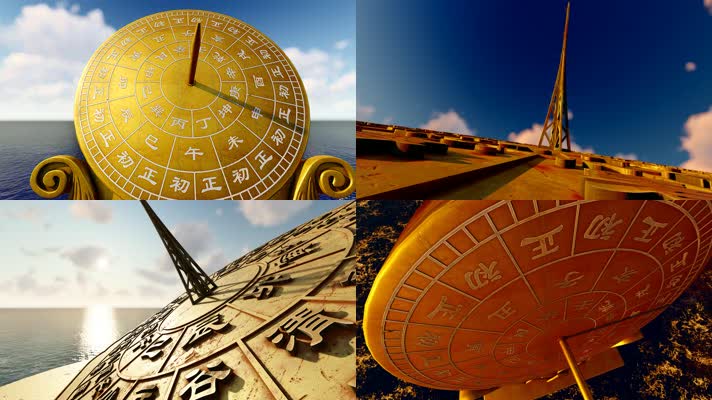 古代二十四节气天干地支历法占卜计时日晷光