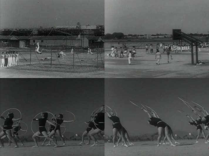 50年代的中国青年体育训练运动员影像视频