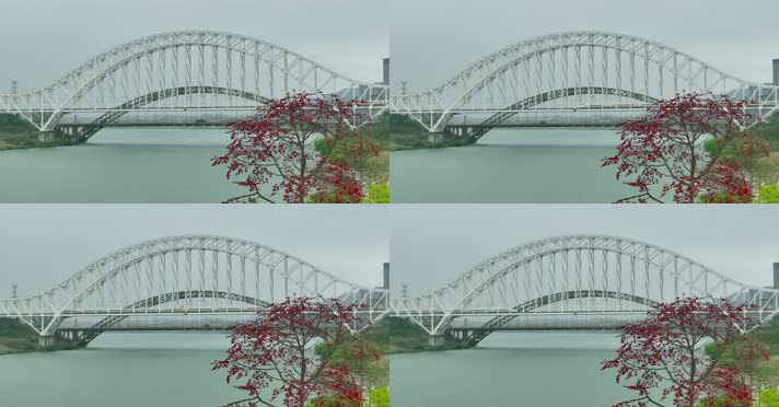 高铁跨江铁路桥，三岸大桥（4K)
