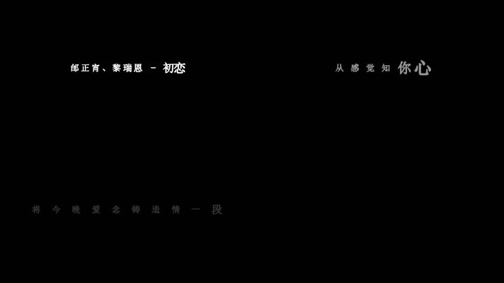 邰正宵-初恋歌词dxv编码字幕