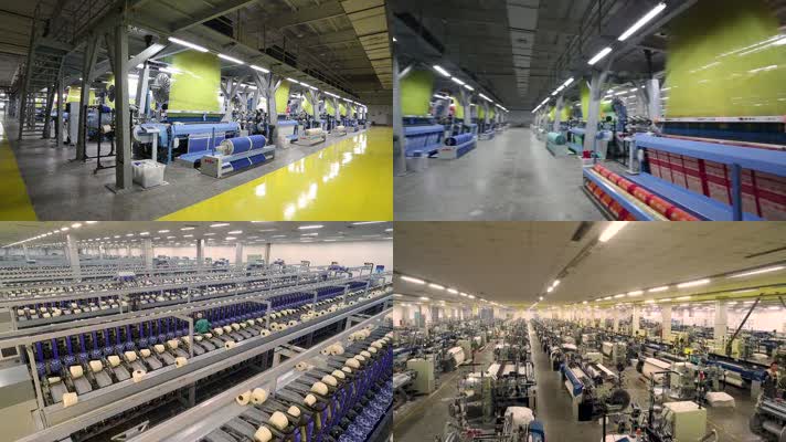 大型纺织企业生产