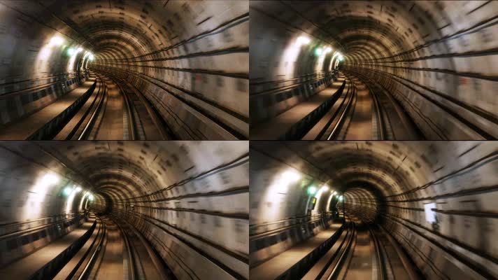 【4K】地铁隧道穿行