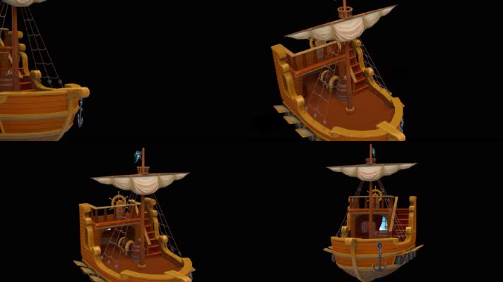 【4K】古帆船动画