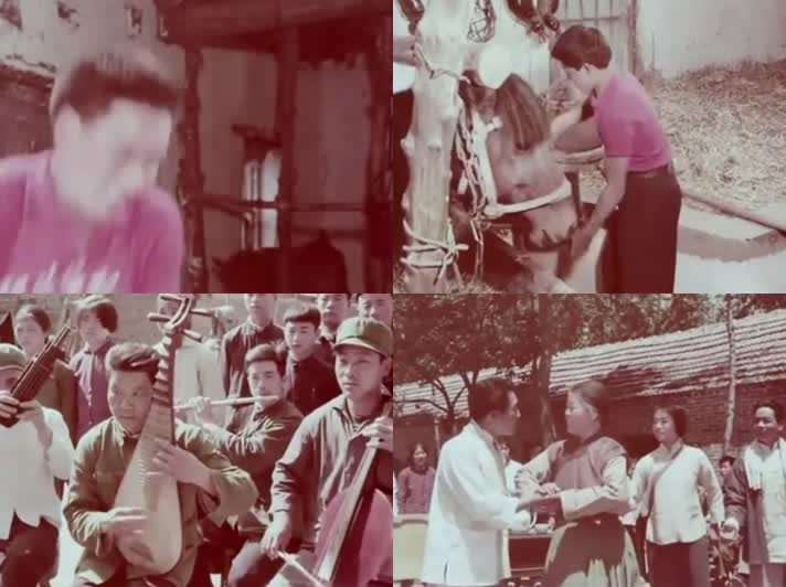 70年代中国戏曲团送戏下乡影像9