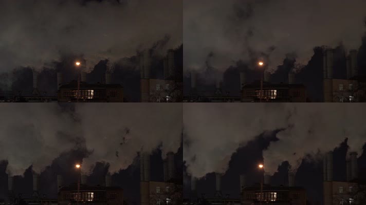 工厂烟囱排放污染的气体