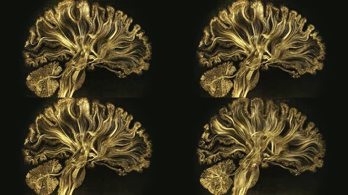 金色大脑神经元