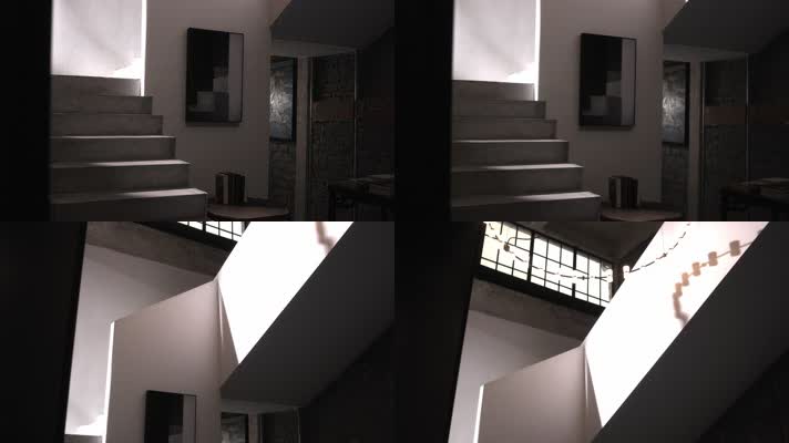 室内楼梯光影