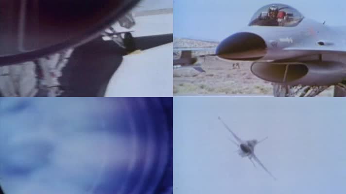 80年代的美国F16战斗机影像1