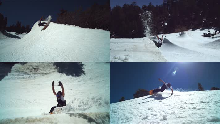【4K】滑雪滑板