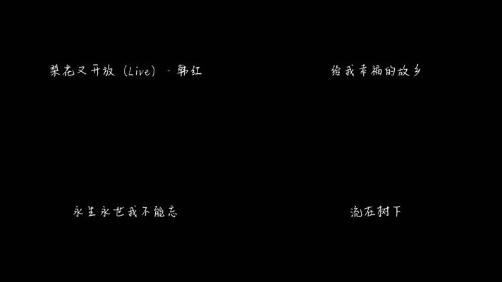 梨花又开放 (Live) - 韩红（1080P）
