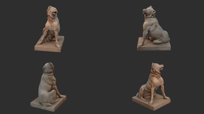 【4K】狗雕塑