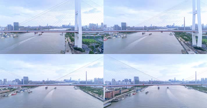 4k航拍上海南浦大桥