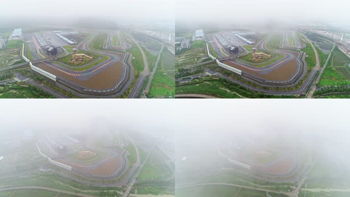 4k航拍浙江宁波国际赛车场