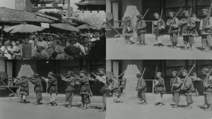 30年代的云南省少数民族民兵训练影像