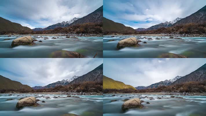 西藏河流自然风光延时