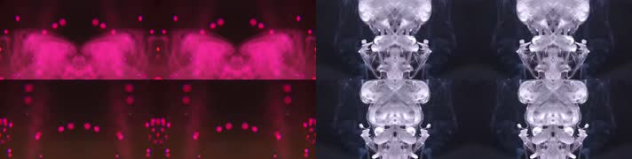 梦幻烟雾水母气泡红色粒子艺术感元素舞台背