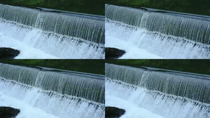 绿水青山瀑布流水慢镜头