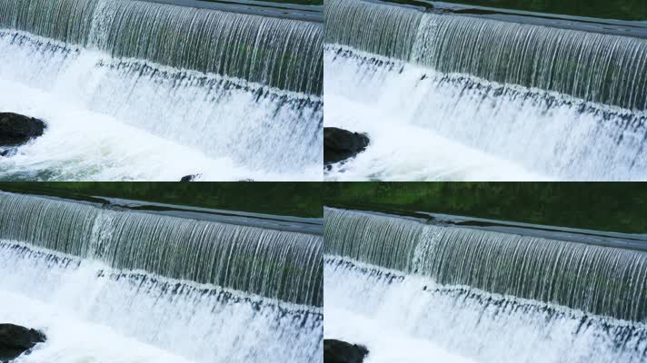 绿水青山瀑布流水自然风景