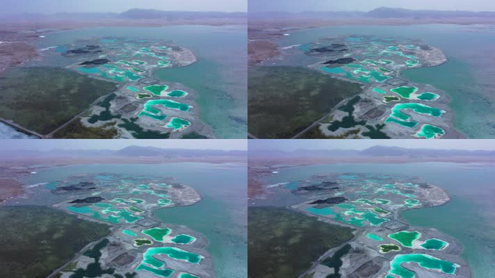 青海翡翠湖自然风光4K航拍