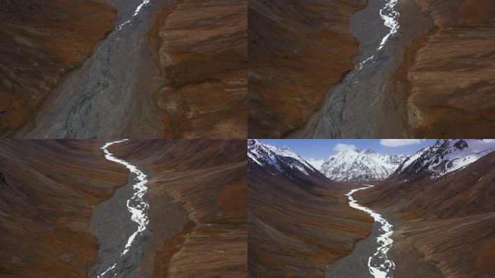 新疆帕米尔高原红其拉甫自然风光航拍