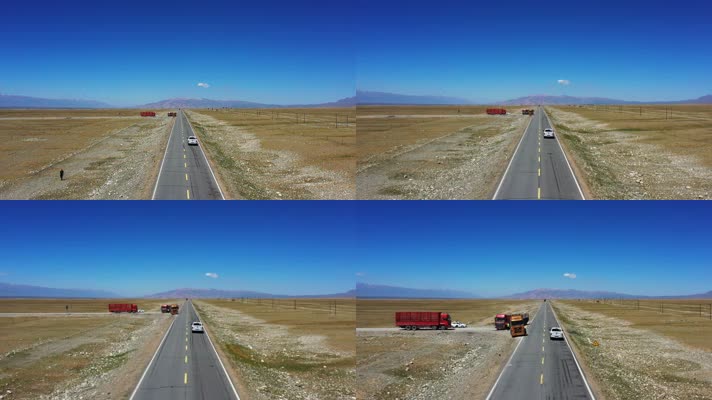 新疆巴音布鲁克草原自然风光4K航拍