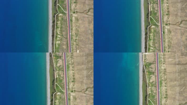 新疆伊犁博尔塔拉赛里木湖自然风光航拍
