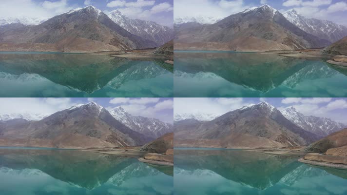 新疆白沙湖自然风光4K航拍