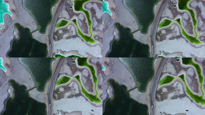 青海翡翠湖自然风光4K航拍