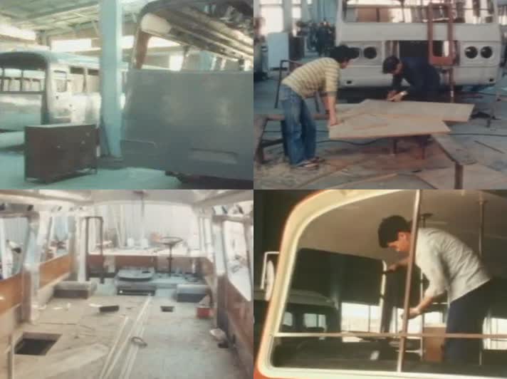 70年代中国计划经济国营企业客车汽车制造厂