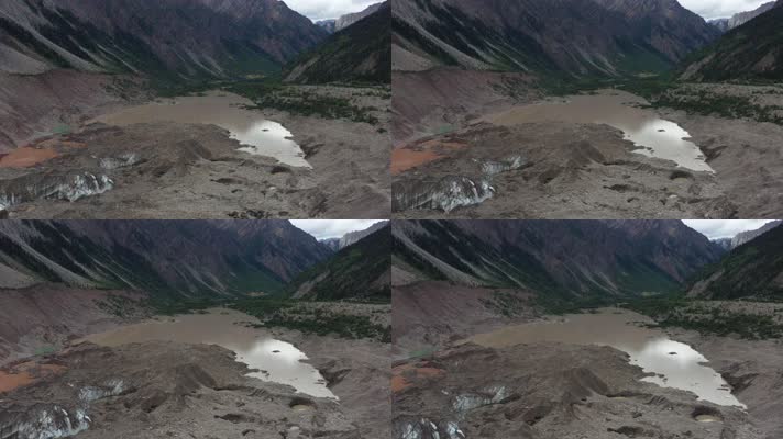 西藏米堆冰川自然风光航拍