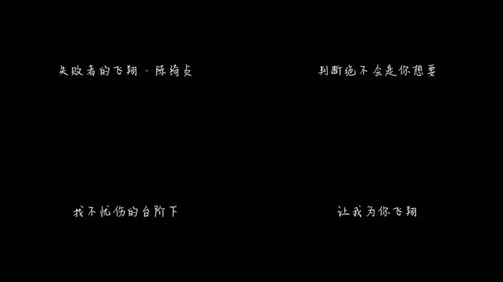 失败者的飞翔 - 陈绮贞（1080P）