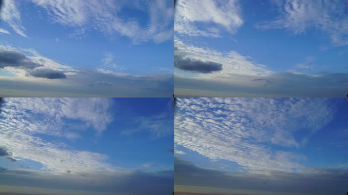 蓝天天空云朵延迟摄影