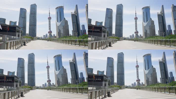 上海疫情后的陆家嘴观光天桥