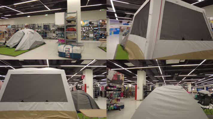 商场摆满了帐篷