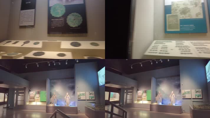 博物馆的文物和古代人