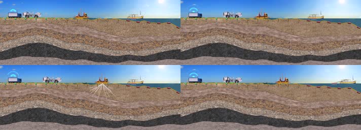 地震探测 海路滩一体地震探测 地震探测动画