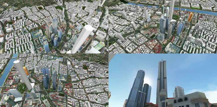 BIM城市 天津城市三维模型 天津 城市模型 