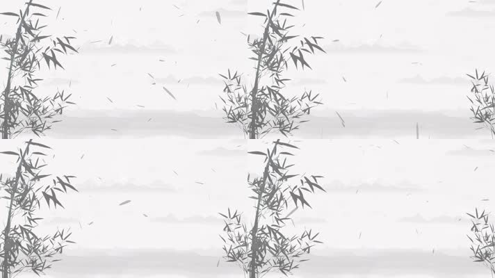 竹叶下落背景视频（素材）3