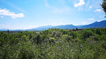 4K高清实拍秦岭山下田园风光长安区东南秦岭