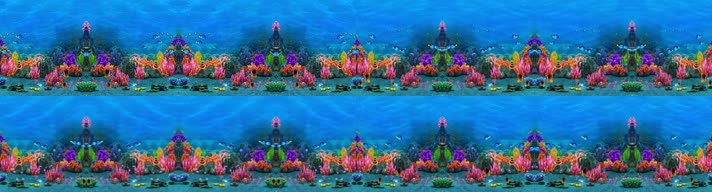 绚丽海底珊瑚游鱼32s