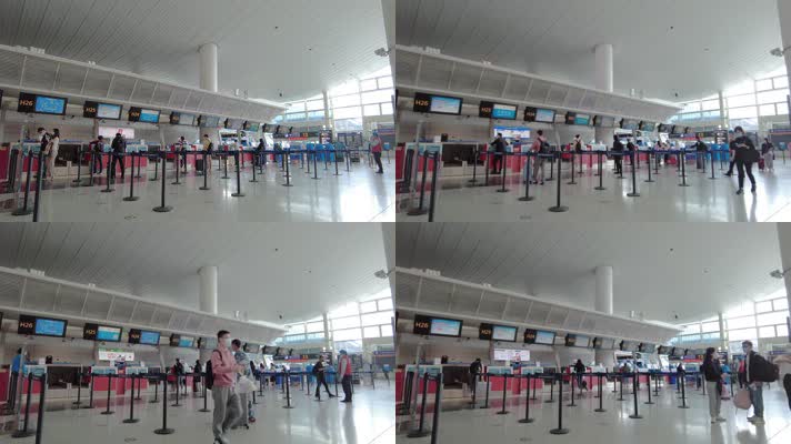 杭州萧山国际机场大家排队买飞机票