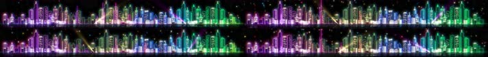 城市建筑  酷炫灯光 夜景 激光灯 5d科技 