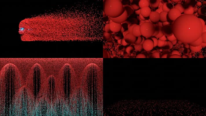 外星人 艺术粒子 红色粒子 血细胞 粒子瀑布