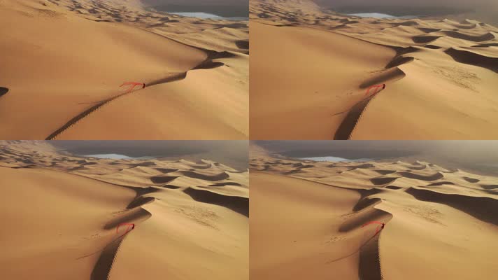 巴丹吉林沙漠美女航拍