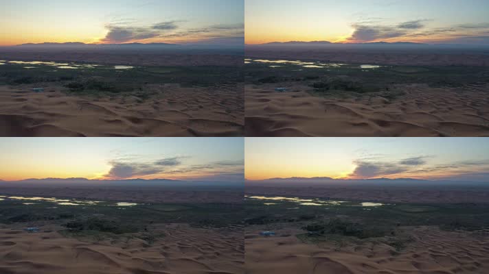 内蒙古腾格里沙漠航拍