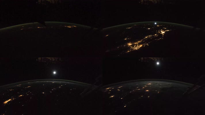 【4K】太空地球夜景