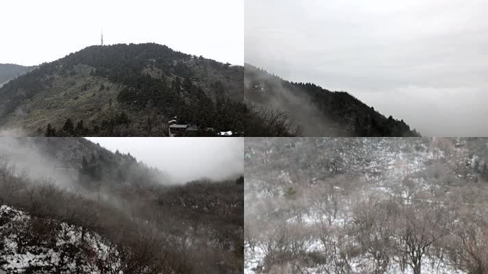 冬季衡山，雪后的雾