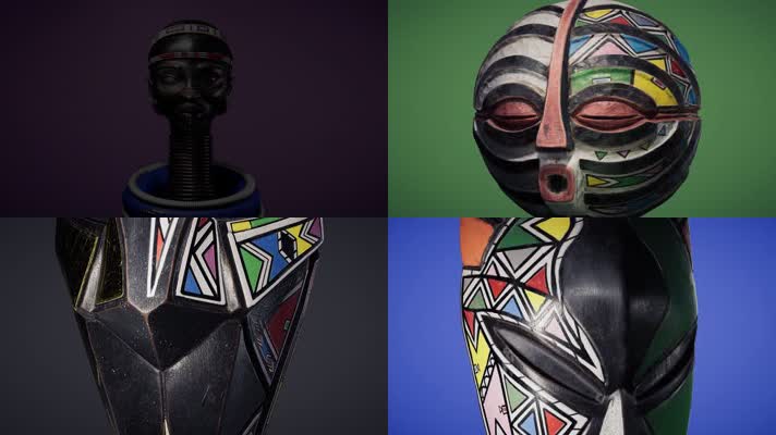 【4K】非洲面具