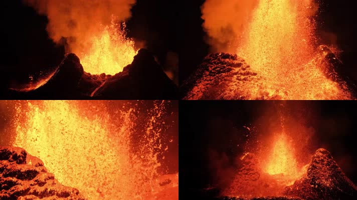 【4K】火山岩浆