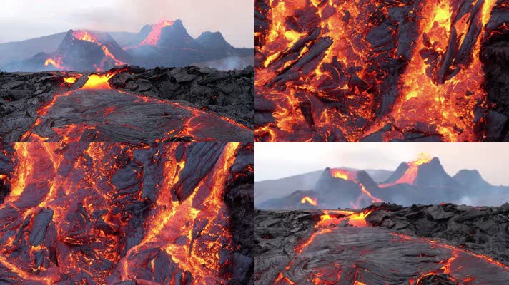 【4K】火山熔岩